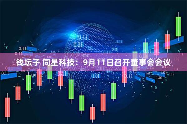钱坛子 同星科技：9月11日召开董事会会议